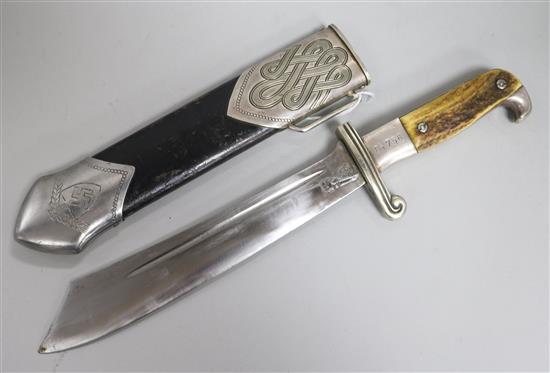 A World War II German, RAD Mans Hewer dagger: Carl Eickhorn